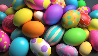 Fototapeta na wymiar colorful eggs on white background