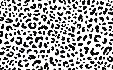 Abstract modern leopard seamless pattern. Animals trendy background. White and black decorative vector stock illustration for print, card, postcard, fabric, textile. Modern ornament of stylized skin