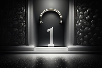 Number 1 Luxury Style - Number 1 Wallpaper Series - Number 1 Luxury Backdrop created with Generative AI technology