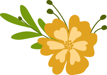 Cute hand drawn flower.