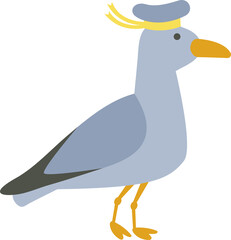 Cute hand drawn seagull.