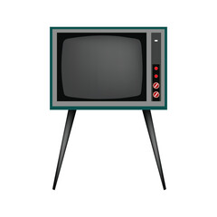 A old Model TV with stand vector artwork.