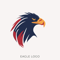 eagle head badge vector illustration. eagle logo illustration