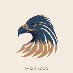 eagle head badge vector illustration. eagle logo illustration