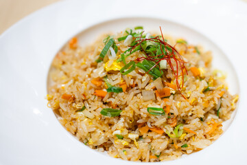 Sakura shrimp fried rice dish