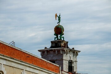 Fototapeta premium Beautiful shot of a historic stone tower in Venice, italy
