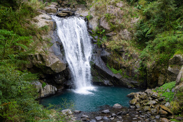 Waterfall in neidong national forest recreation area of taiwan