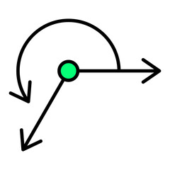 Reflex Angle Filled Line Icon