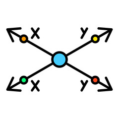 Intersection Filled Line Icon