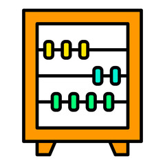 Abacus Filled Line Icon