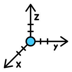 Coordinate Axis Filled Line Icon