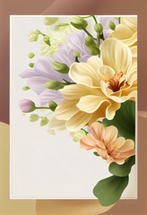 Floral Illustration, ai generated, generative Ai 