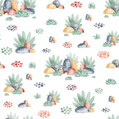 Animals of Africa seamless pattern with tropical leaves. Watercolor seamless pattern. Packaging design, poster, fabrics, digital paper, sublimation.