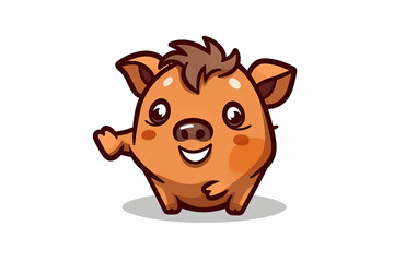 Obraz na płótnie Canvas cute boar vector illustration