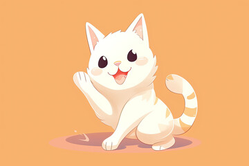 Obraz premium cute cat vector illustration
