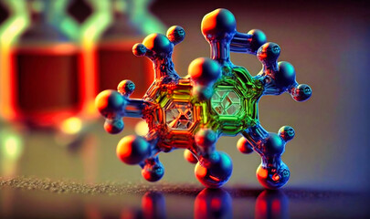 Study of carbon-based compounds and their properties - obrazy, fototapety, plakaty