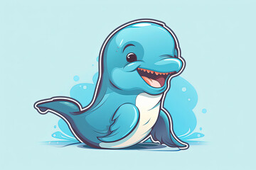 cute dolphin vector illustration