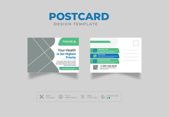 Fototapeta na wymiar Medical Post card template 