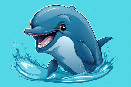 cute dolphin vector illustration