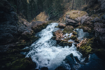 The majestic Gollinger Waterfall in Austria
