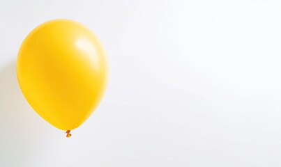yellow balloon and space for text against light background. For greeting cards or background