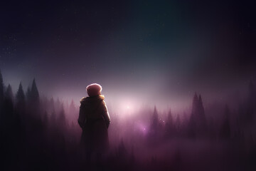 Ausblick auf den Himmel bei Nacht, Generative AI