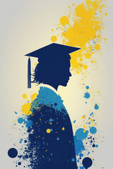 Graduation illustration background generated ai