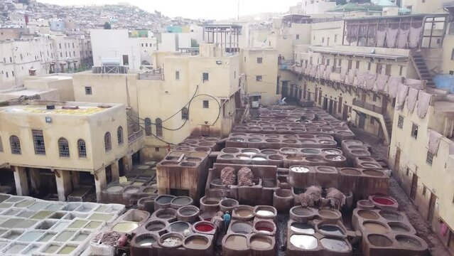 Fez, Morocco, Leather Tannery 