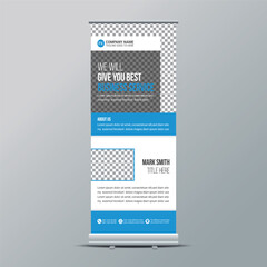 Corporate roll up banner or X banner or road side banner or stand banner design template layout for your business or company.