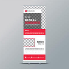 Corporate roll up banner or X banner or road side banner or stand banner design template layout for your business or company.