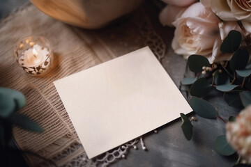Wedding invitation mockups. Printable mockup templates.
