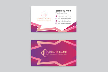 Naklejka premium Clean professional business card template