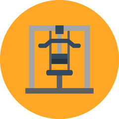 Gym Machine Multicolor Circle Flat Icon