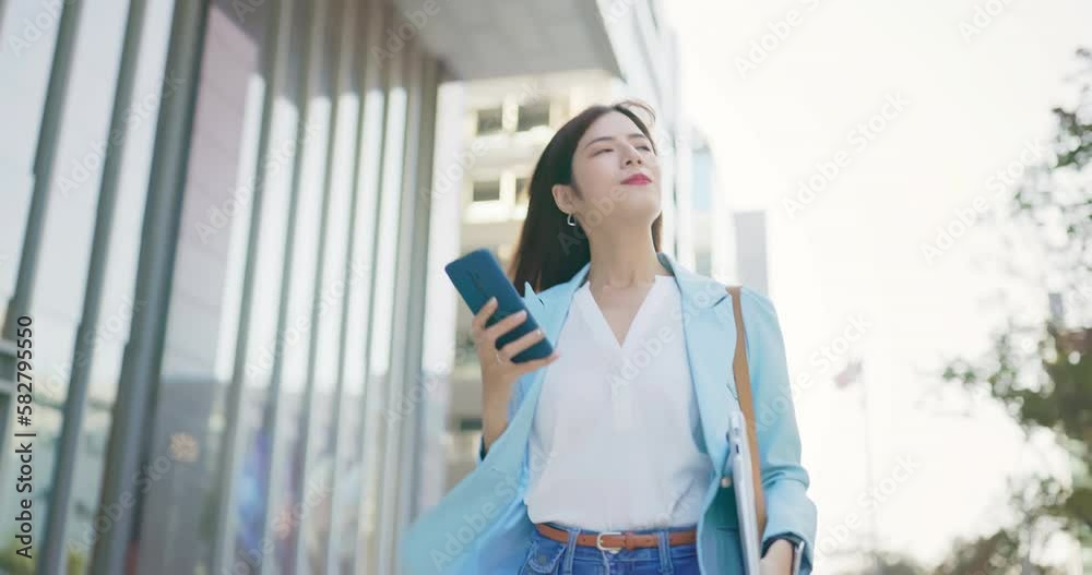 Canvas Prints businesswoman use mobile