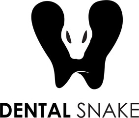 dental snake logo design concept