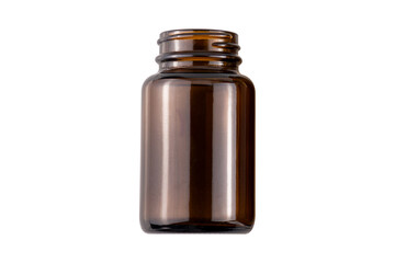 Glass bottle isolated on white background.