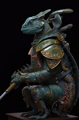 Chameleon Adept Samurai Warrior Soldier Pose Generative AI