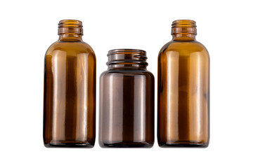 Glass bottle isolated on white background.