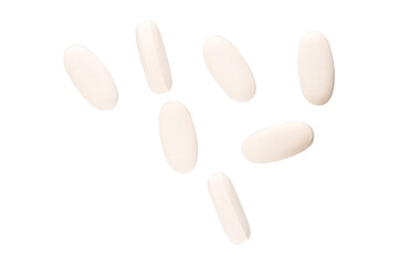 Pills isolated on white background.