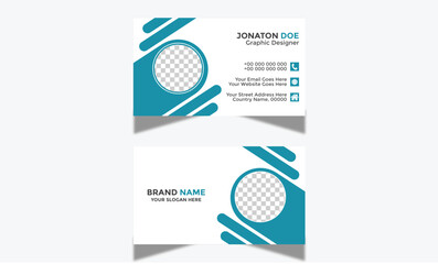Corporate and Creative Business Card Design Template Double-sided -Horizontal Name Card Simple and Clean Visiting  Card Vector illustration Colorful Business Card modern