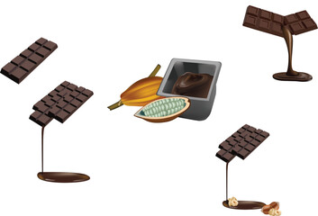 Dark chocolate bars with hazelnuts-