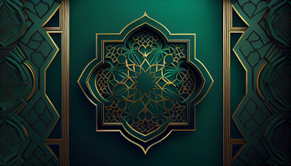 Ramadan Kareem background with moon starts Ai generated image
