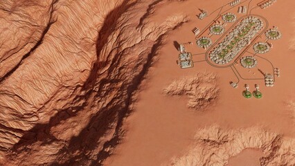 bases with settlements on the planet Mars