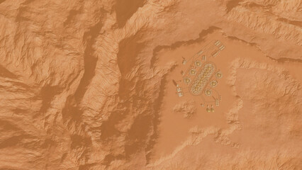 research laboratories and bases on the planet Mars.