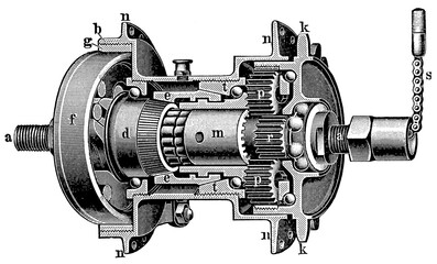 Double-ratio freewheel hub by Eadie. Publication of the book 
