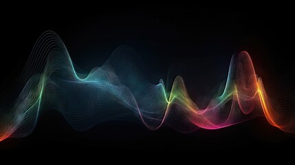 Obraz premium Arrière-plan vectoriel abstrait d'onde sonore de mouvement.