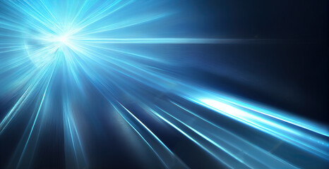 Blue stage with rays, futuristic product mock up background
