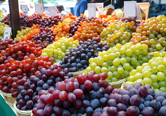 Showcase grape, market, to showcase products and goods. Generative AI tehnology