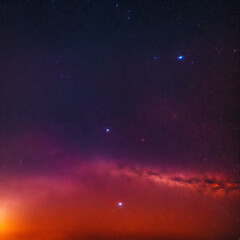 Fototapeta na wymiar amazing red sunrise with stars [IA Generativa]