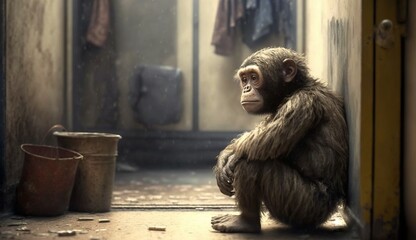 the monkey is waiting
